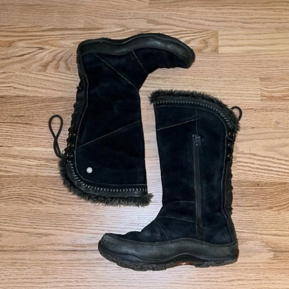 The North Face Janey II‎ Waterproof Black Leather Winter Snow Boots Size 7.5